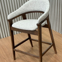 Silla Pala Madera Lacada Negra Respaldo y Asiento Tapizado Tela Facto Cognaque 534