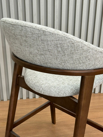 Pala Chair in Black Lacquered Wood with Backrest and Seat Upholstered in Facto Cognac Fabric 534