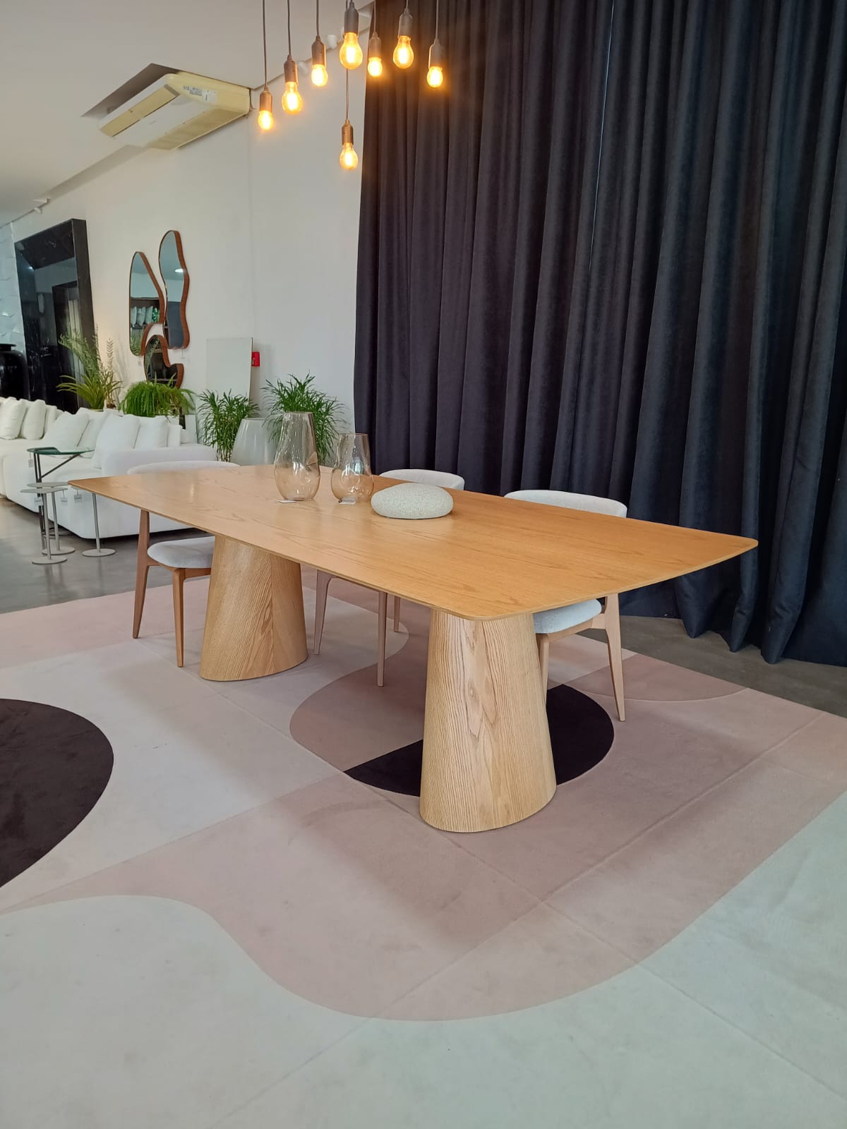 Athens Dining Table 220x110cm Wood - 8 Seats