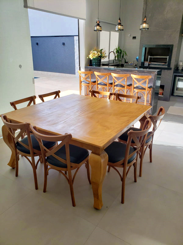 Ambiente 2 com Alexandre Dining Table 150x150cm Solid Wood - 8 Seats