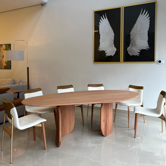 Mesa de Jantar Bow Madeira Cor Mel 280x120cm