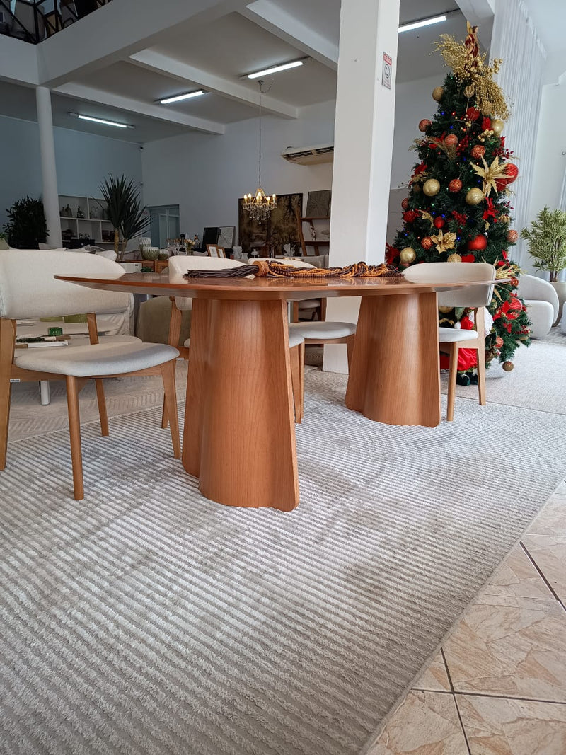 Mesa de Jantar Orla Madeira Cor Jequitibá 58 220x110cm