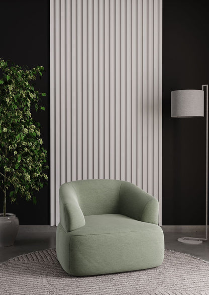 Melissa Armchair Upholstered in Grey Linen