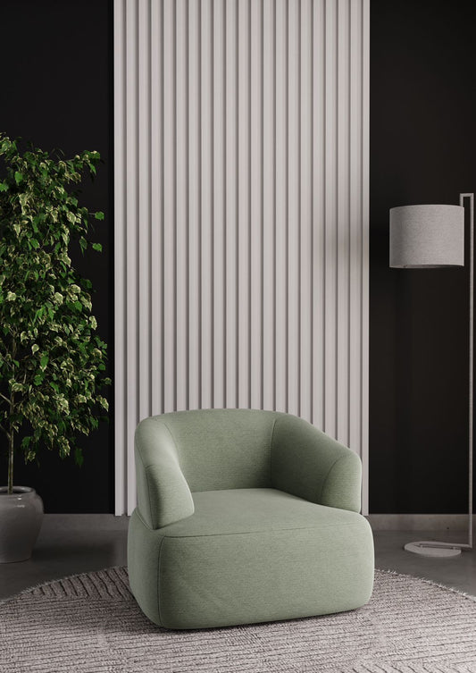 Melissa Armchair Upholstered in Grey Linen