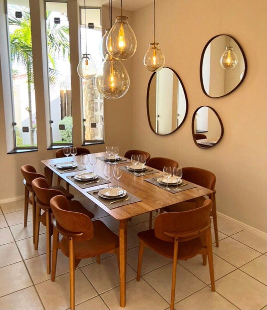 Mesa de Jantar Tori 180x100cm Base Madeira Amêndoa Tampo Laminado Cor Amêndoa | Toth Móveis