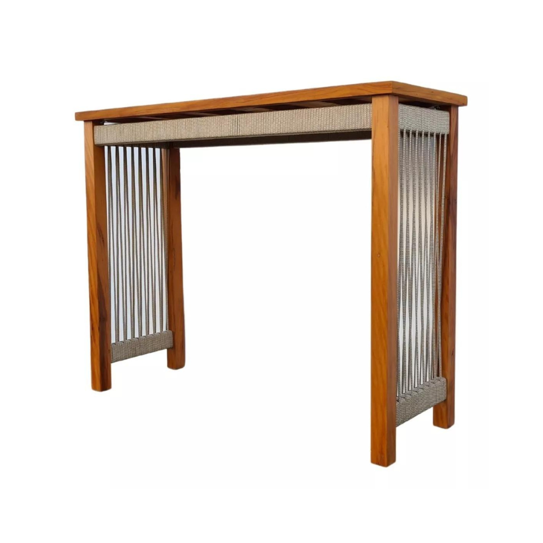 Aparador Lux 120x50cm Madera Maciza y Cuerda Náutica