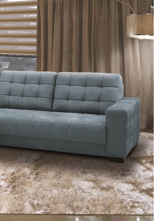 Ambiente 4 com Sofá tapizado Daymon de lino gris