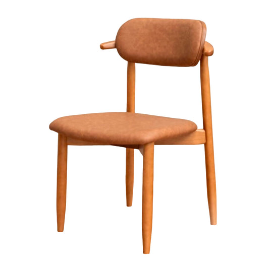 Silla Dutti Madera Almendro Respaldo y Asiento Tapizado Tela Facto 534