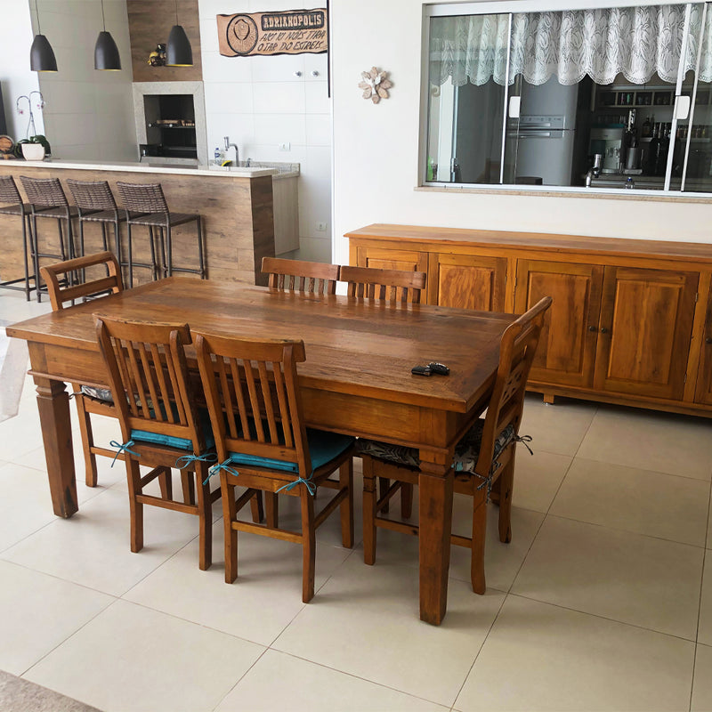 Cadeira Mineira Madeira Maciça Rústica Peroba-Rosa Verniz