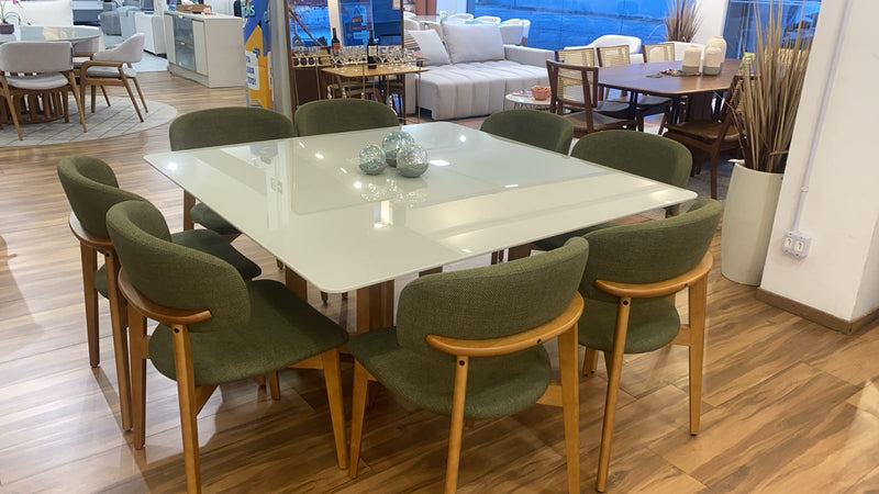 Mesa de Jantar Zoe 220x110cm Base Madeira Preta Tampo Laminado Preto Canto Barril