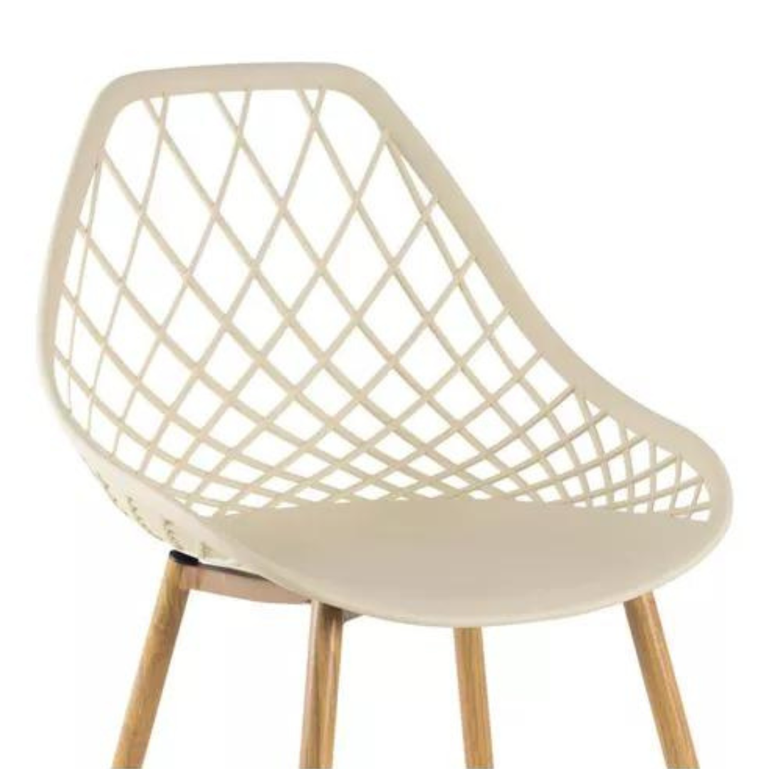 Cloe Chair Nude Color Polypropylene Seat Iron Base