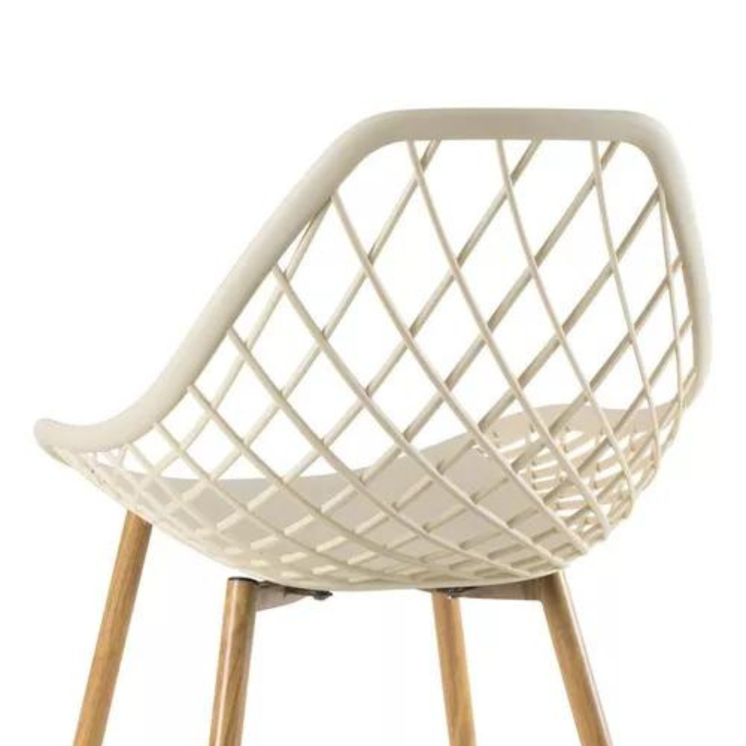 Cloe Chair Nude Color Polypropylene Seat Iron Base