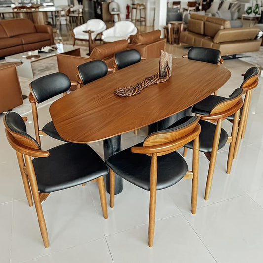 Silla Dutti Madera Almendro Respaldo y Asiento Tapizado Tela Facto 560
