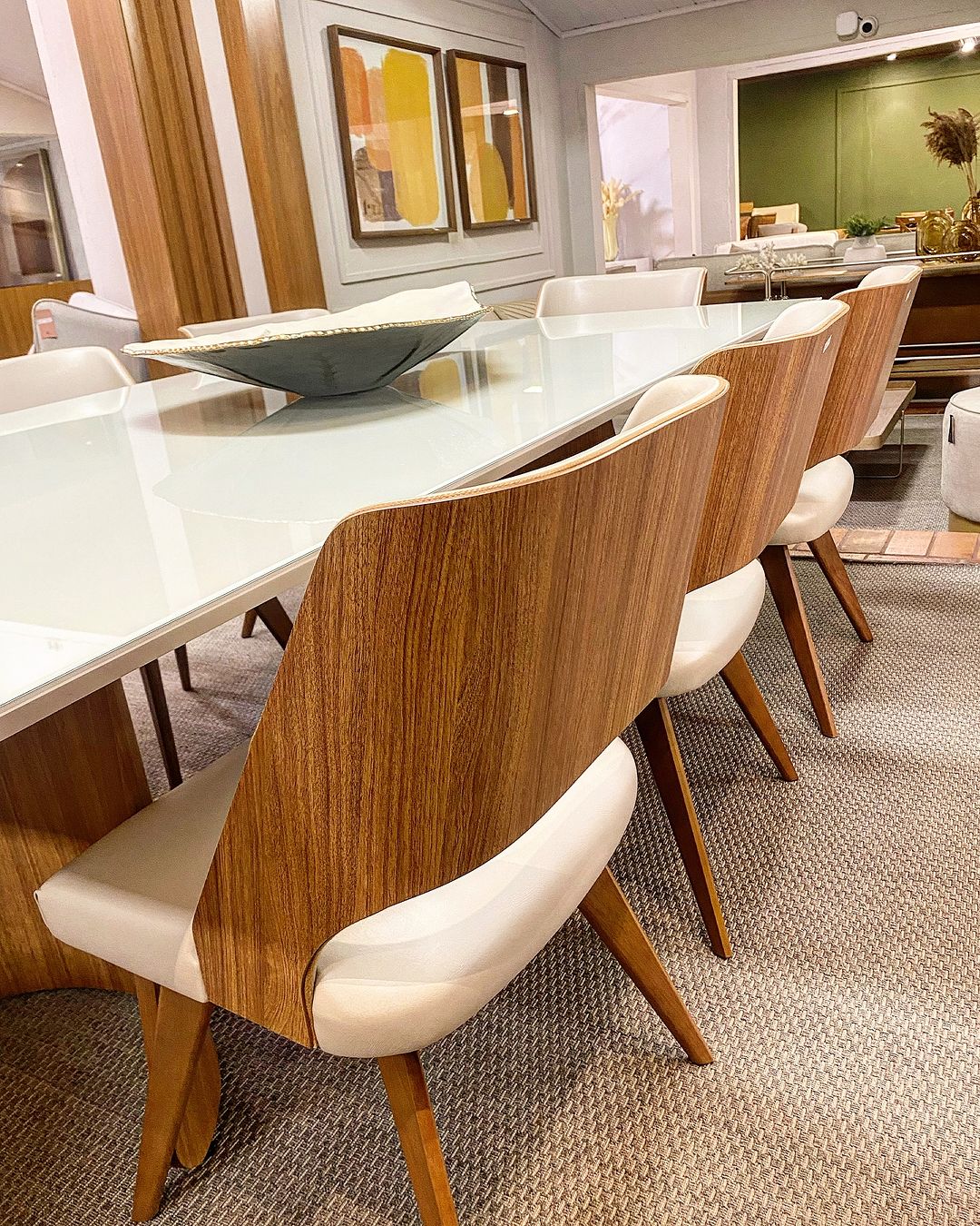 Silla Eunice Freijó Asiento Tapizado Madera Lino Claro