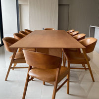 Silla Porto Madera Asiento Tapizado Tela Facto Cognac 890A