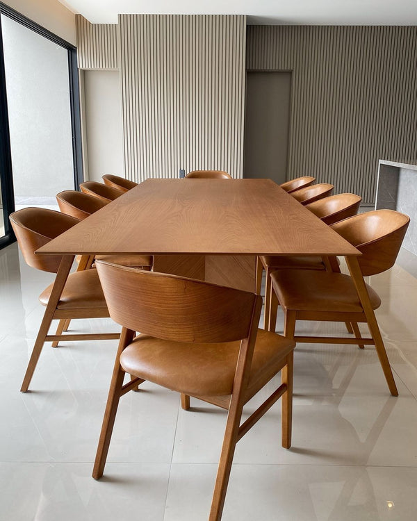 Silla Porto Madera Asiento Tapizado Tela Facto Cognac 890A
