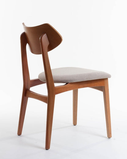 Silla Diana Asiento Madera Natural Tapizado Tela BR6000