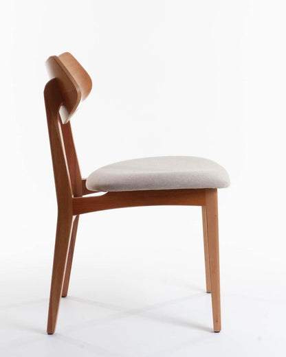 Silla Diana Asiento Madera Natural Tapizado Tela BR6000