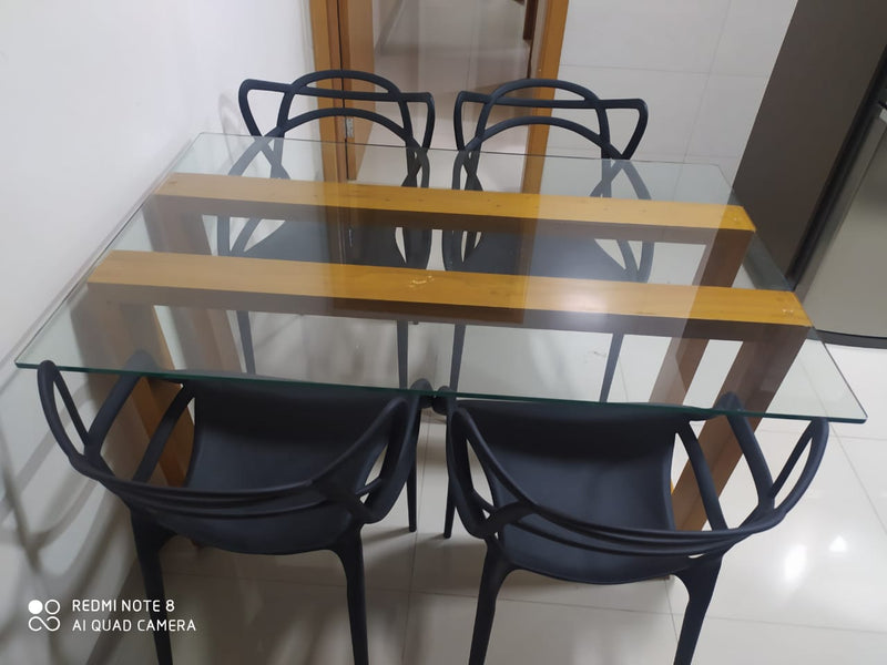 Base de Mesa Barbara 150x50x75cm Madeira Maciça Viga 8x4cm