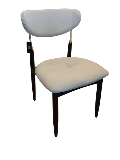 Silla Adara con Brazo Madera Asiento de Metal Negro Mate Dorado Tapizado Tela BR6000