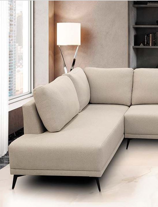 Ambiente 1 com Sofá Estofado Steel Linho Creme