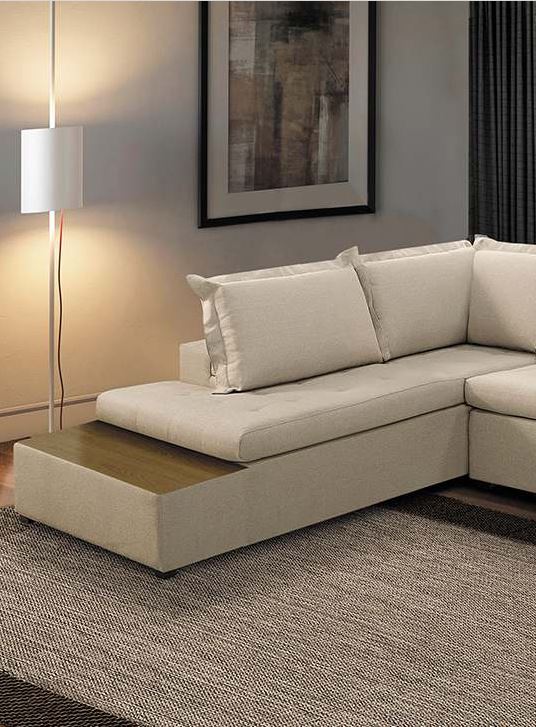 Ambiente 1 com Sofá Tapizado Asturia Reclinable y Reclinable Lino Blanco Roto