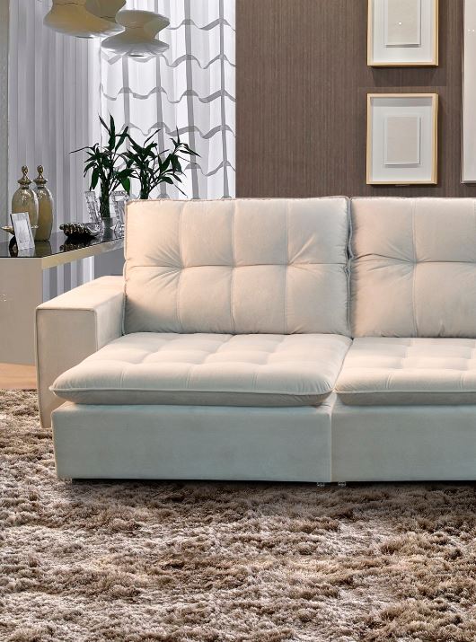 Ambiente 3 com Sofá Reclinable y Retráctil Pietro Cuero Marrón
