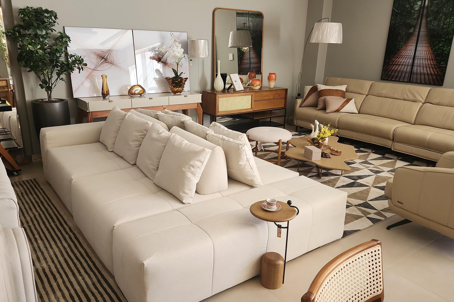 Portinari Island Upholstered Sofa in Durango Corino 3A172 - 3 Modules