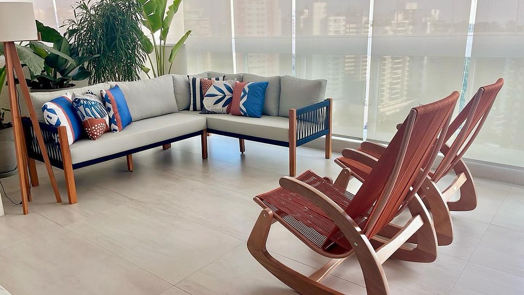 Varanda e Jardim com Jogo de Banco Lux, Banco Lux e mais 2