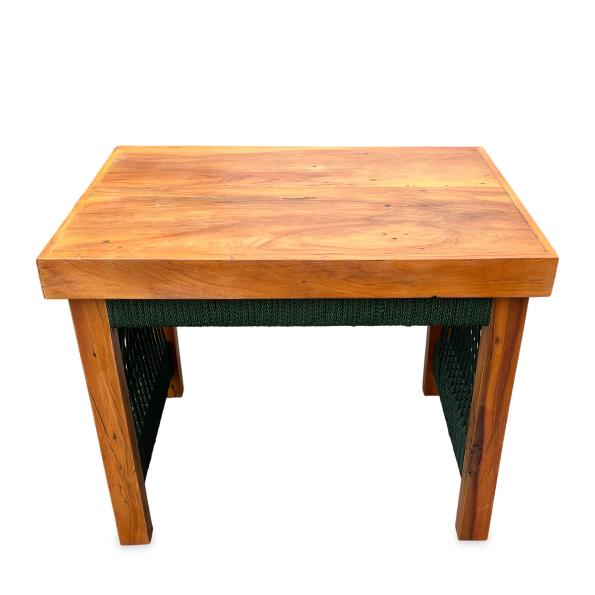 Conjunto de Banco Lux de Madera Maciza y Cuerda Náutica - 4 Plazas