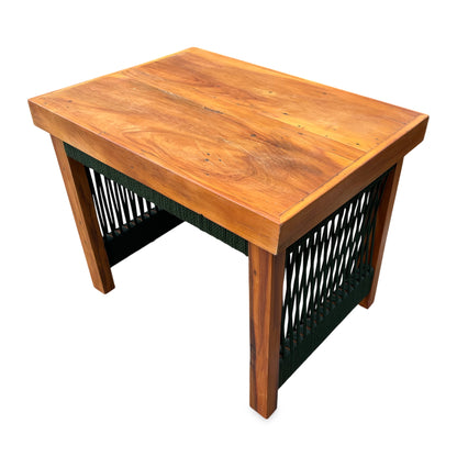 Conjunto de Banco Lux de Madera Maciza y Cuerda Náutica - 4 Plazas
