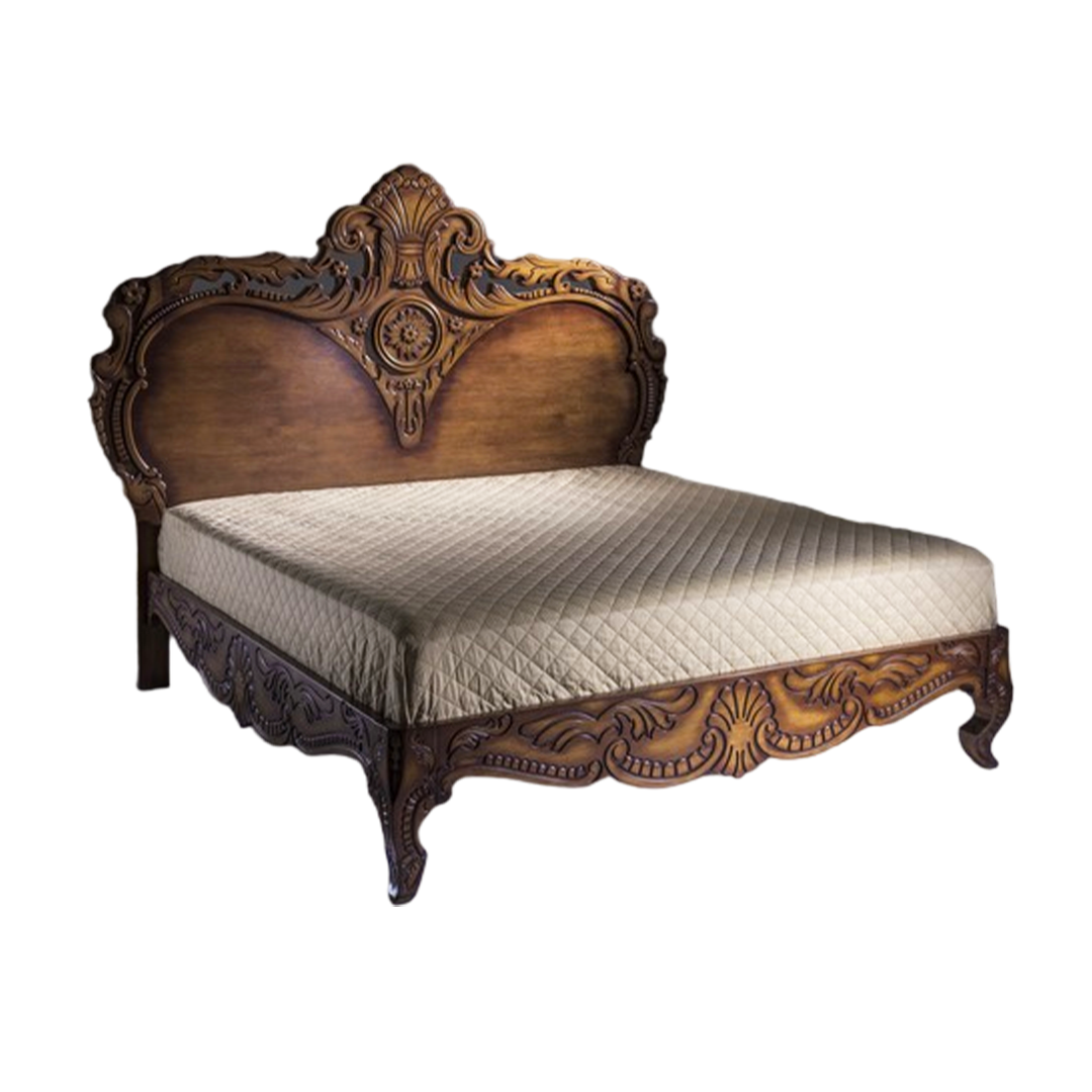Cama Lucca 195x205x190cm madera envejecida