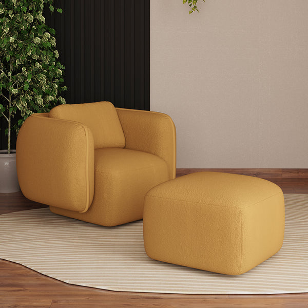 Ambiente 1 com Poltrona Olden Estofado Linho Terracota