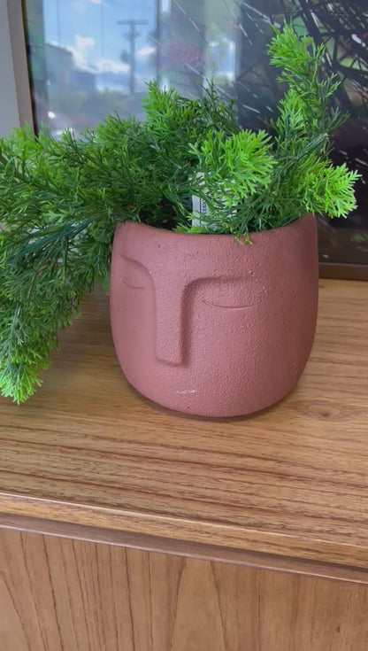 Large Terracotta Cement Cachepot