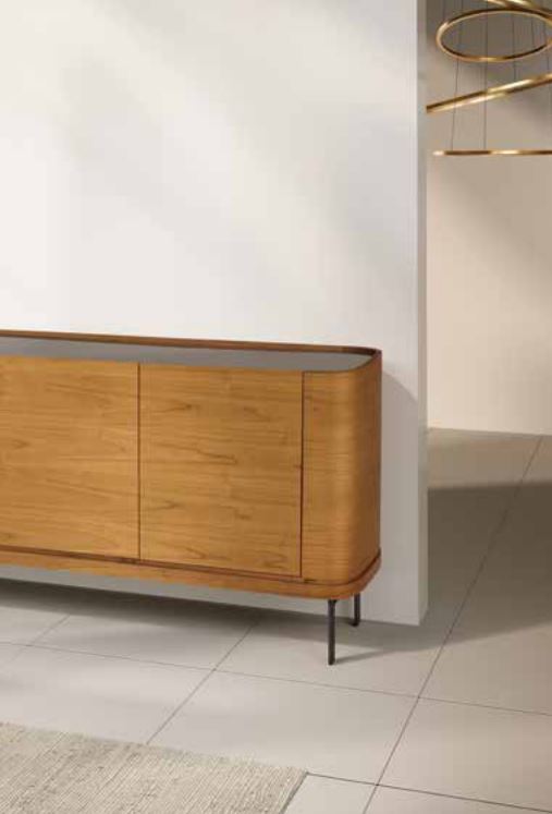 Ambiente 2 com Istanbul Laminated Cinnamon Buffet with Hexagonal Straw 180cm