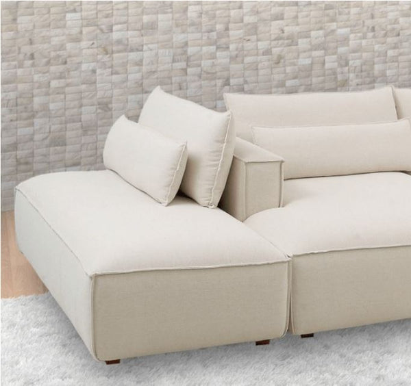 Ambiente 1 com Sofá Estofado Ben-Hur Linho Branco