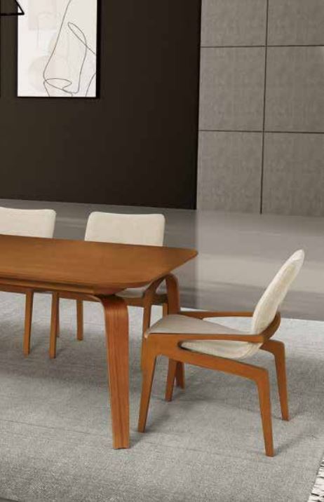 Ambiente 2 com Mesa Valentina Hoja Canela 240x120cm