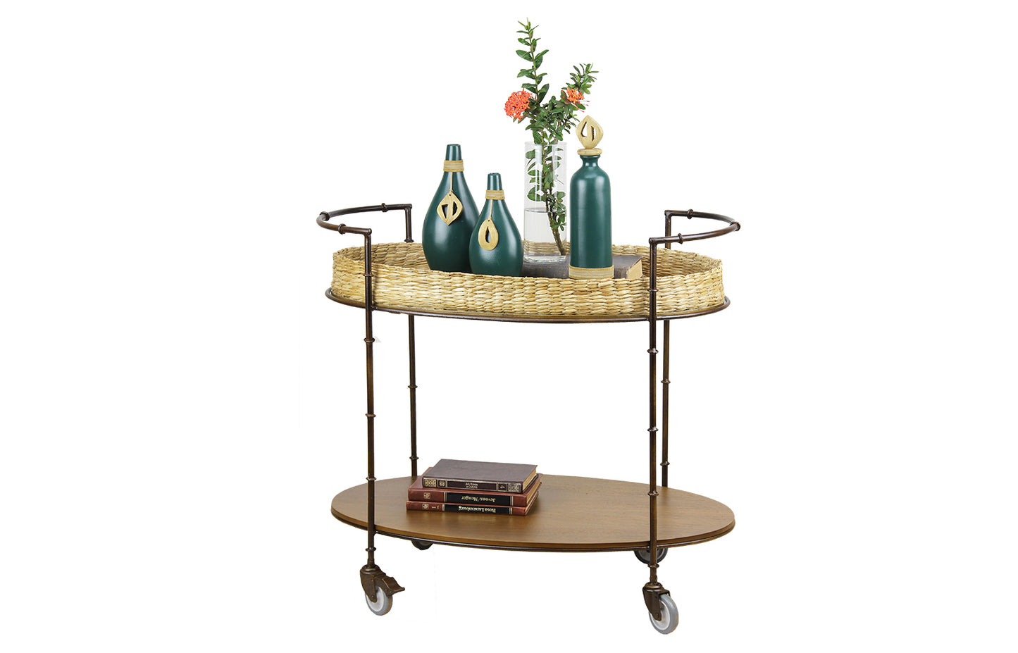 Trancoso Tea Bar Cart Wood and Iron