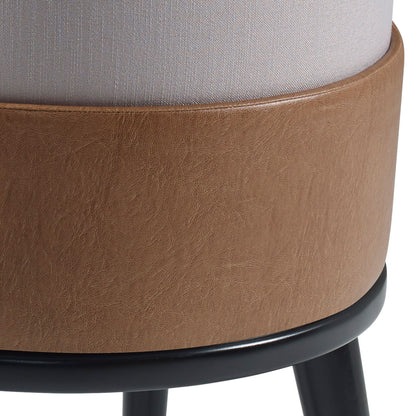 Silla Polara con brazo de madera lacada en negro y asiento tapizado en lino gris