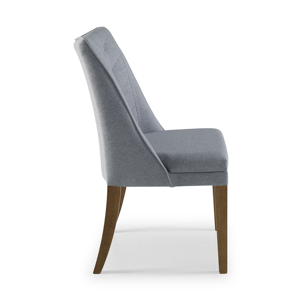 Silla Zafira de Madera con Tapizado de Lino Gris 2722