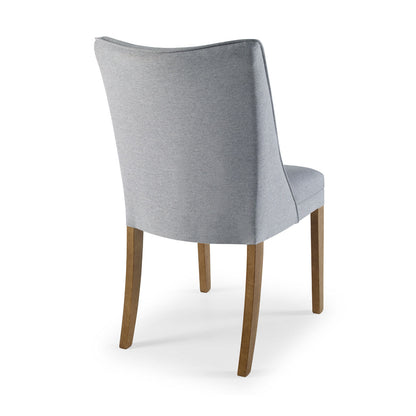 Silla Zafira de Madera con Tapizado de Lino Gris 2722