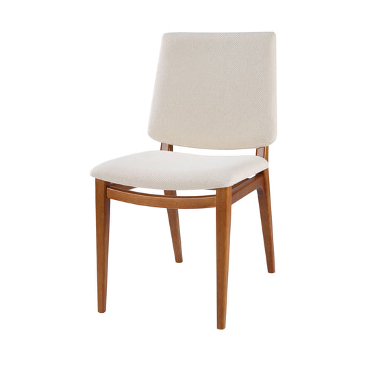 Silla Giulia Madera y Tapicería Lino Crema
