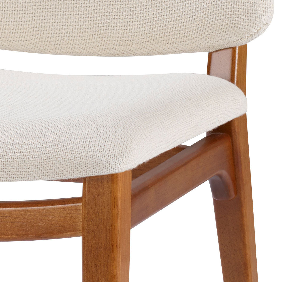 Silla Giulia Madera y Tapicería Lino Crema