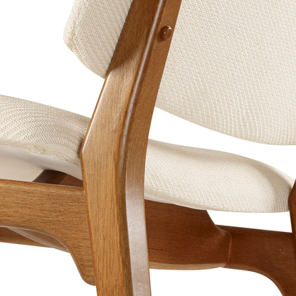 Silla Giulia Madera y Tapicería Lino Crema