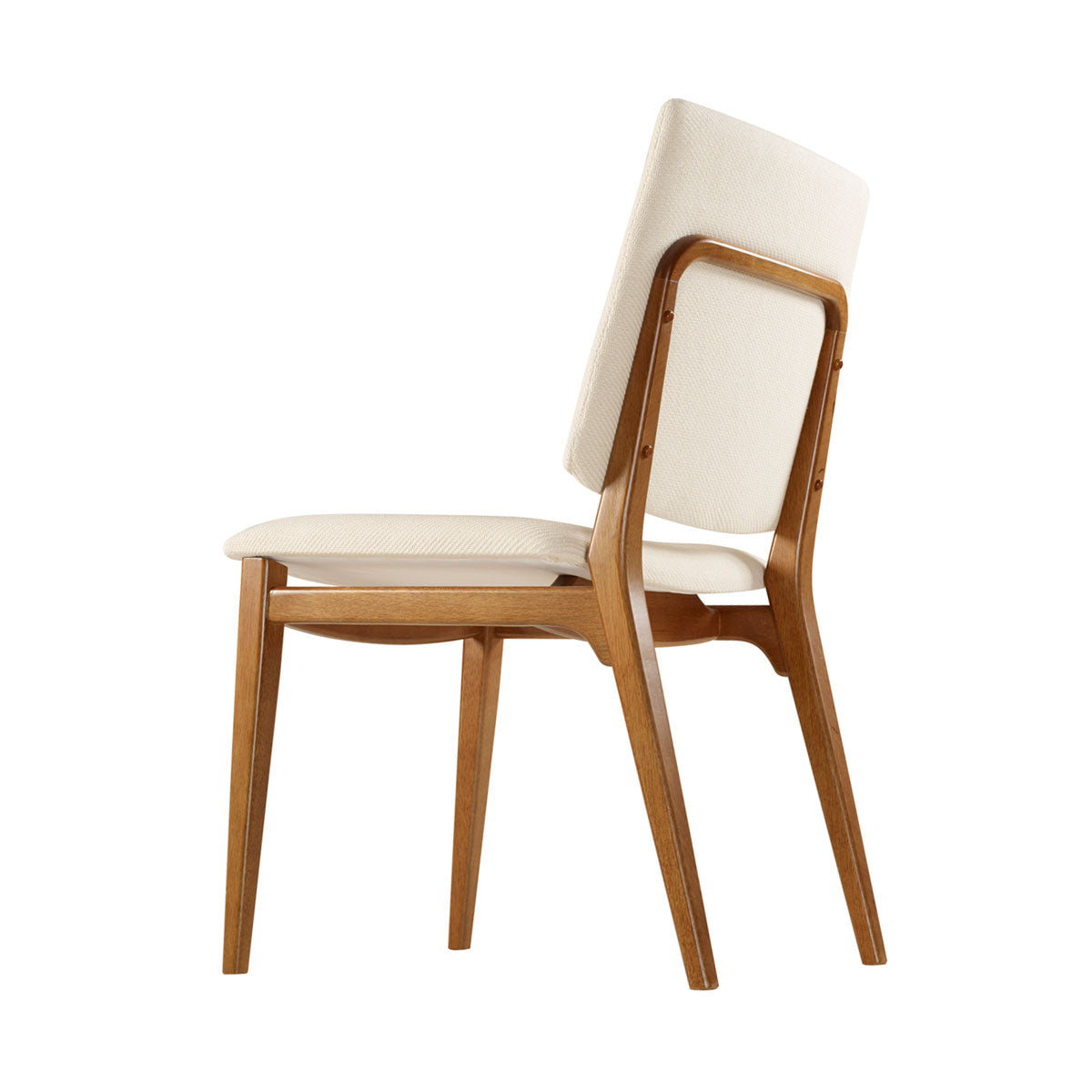 Silla Giulia Madera y Tapicería Lino Crema