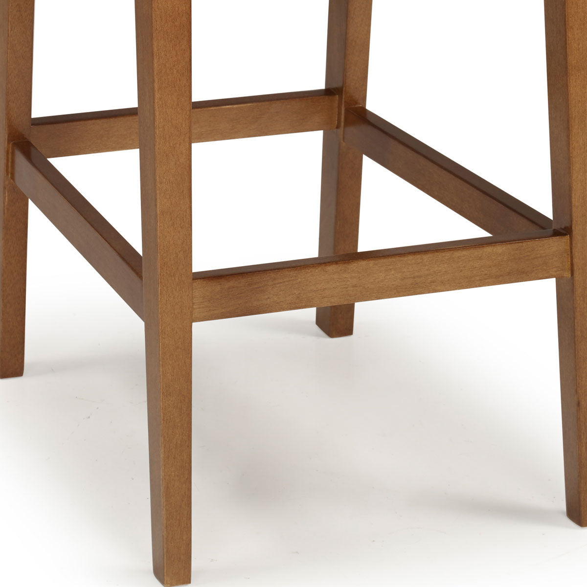 Taburete Dora Color Madera Imbuia Asiento Tapizado Lona Paja Natural Hexagonal Corino 1621