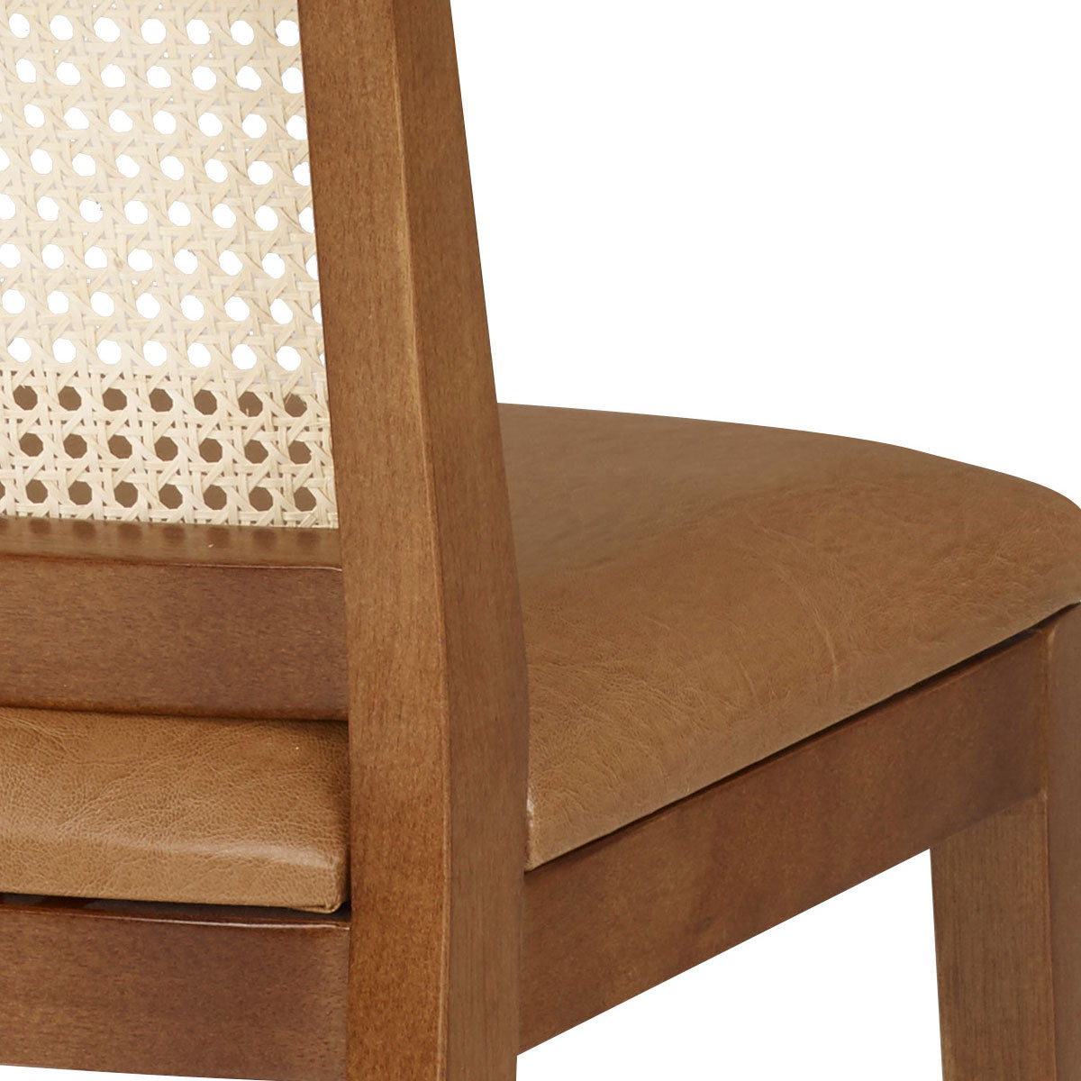 Taburete Dora Color Madera Imbuia Asiento Tapizado Lona Paja Natural Hexagonal Corino 1621