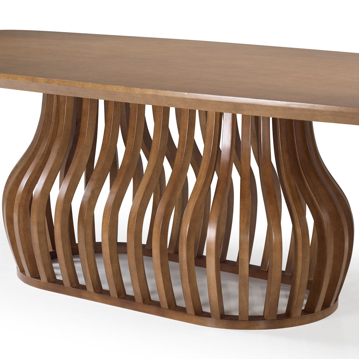 Mesa de comedor Heos con tapa de barril 200x110 cm - 8 plazas