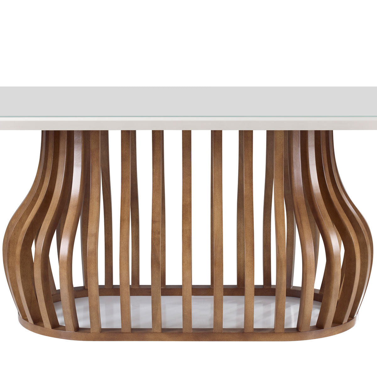 Mesa de comedor Heos con tapa de cristal 220x110 cm - 8 plazas