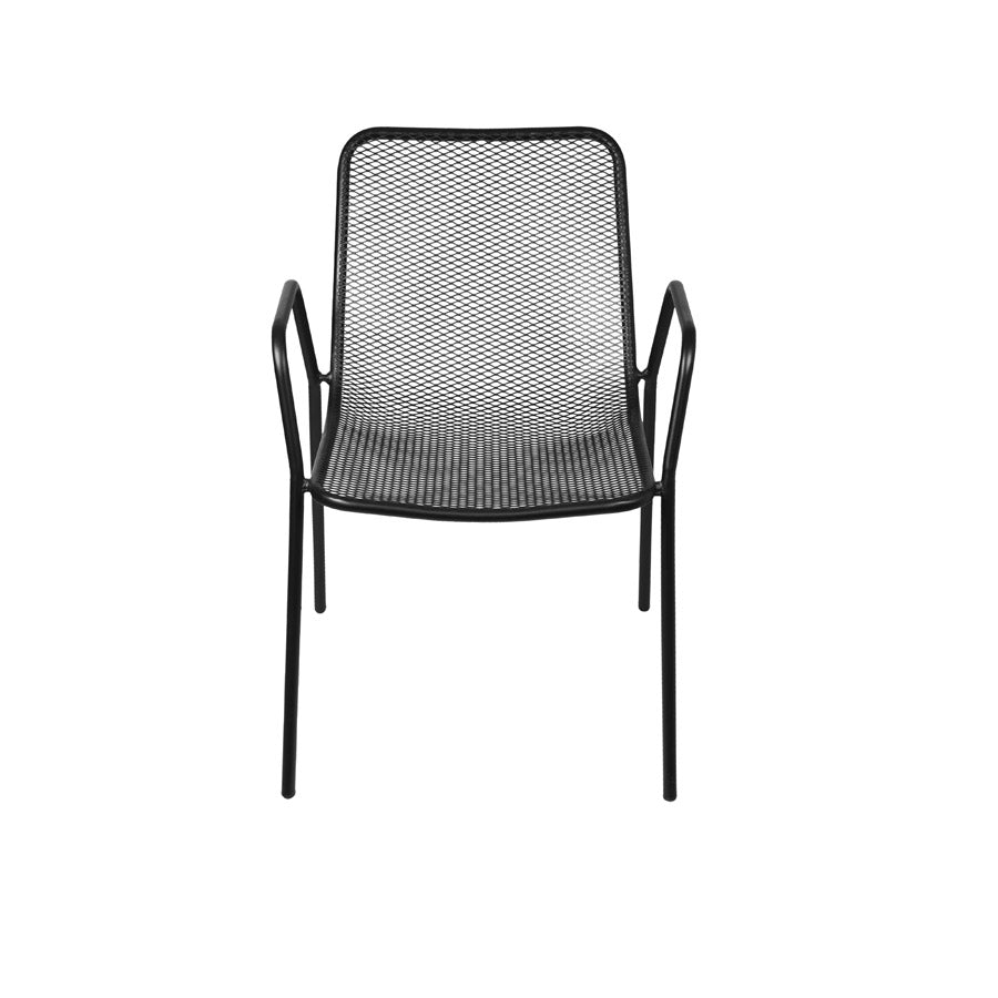 Una Iron Chair with Black Armrest